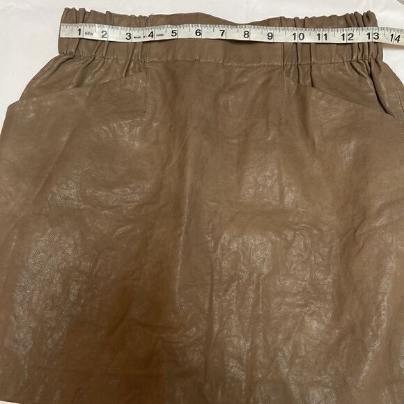 Zara Faux Leather Mini Skirt with Pockets - Picture 3 of 10